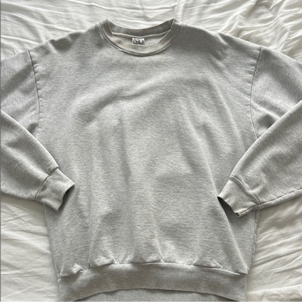 LA Apparel Classic Grey Mens Crewneck Sweater size medium